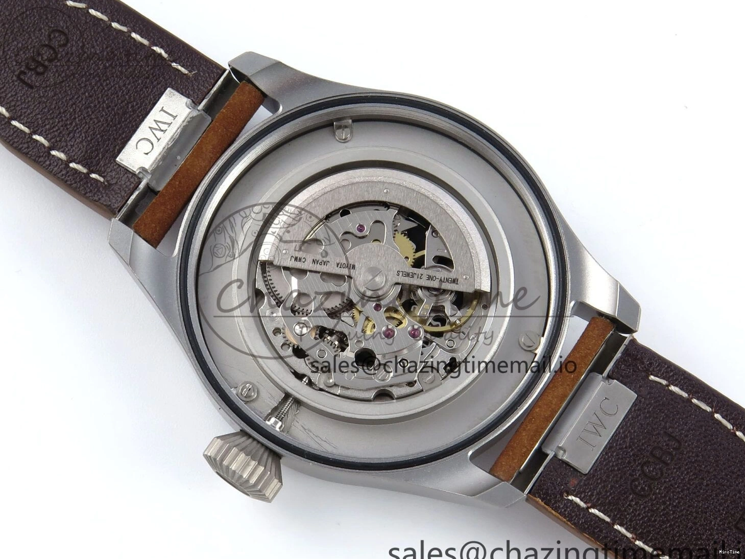 MIROTIME 0225 Big Pilot IW329701 M+F 1:1 Best Edition Black Dial on Brown Leather Strap MY RelaxedFit 7005